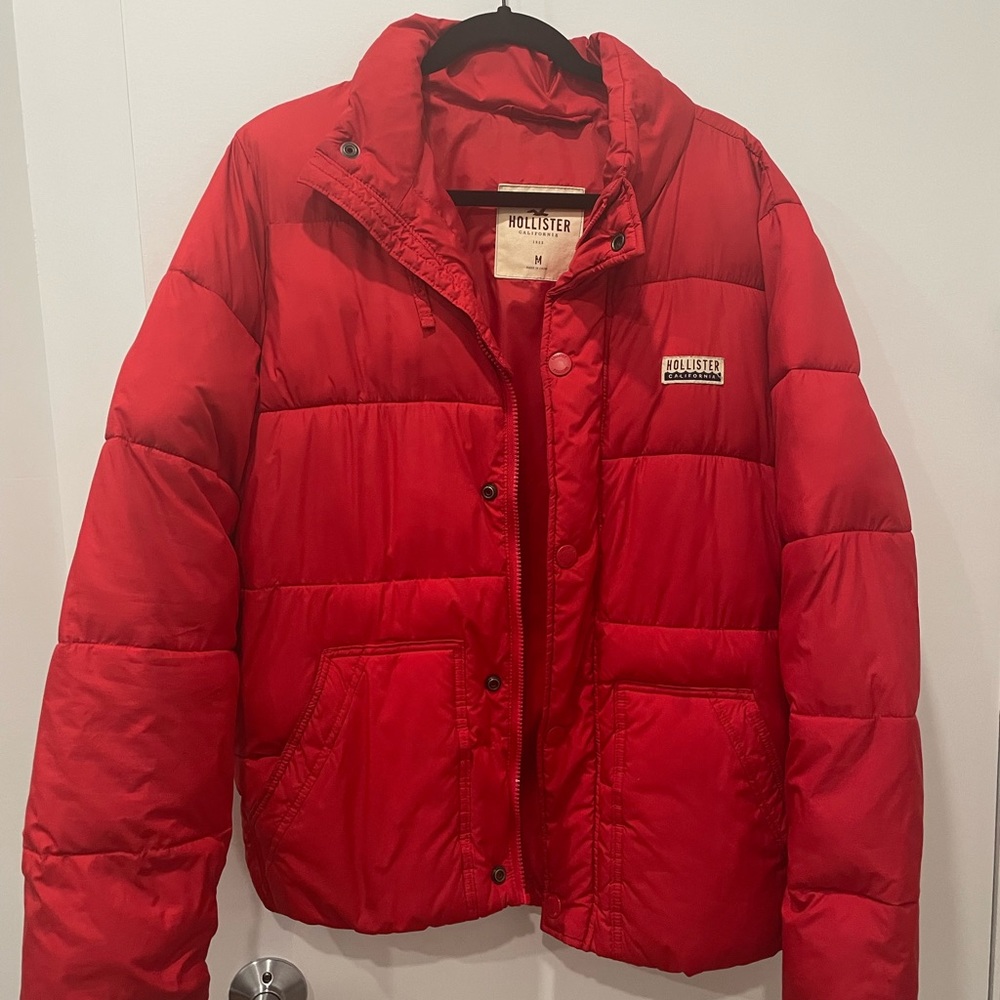 Hollister Red Puffer Jacket